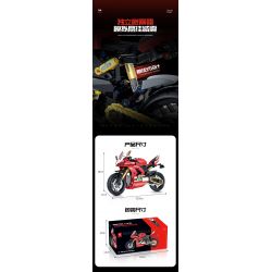 DOUBLE HEIGHT 60516 DUCATI DKDI-V2 tỷ lệ 1:8 bộ đồ chơi xếp lắp ráp ghép mô hình Technic Kỹ Thuật Công Nghệ Cao Mô Hình Phương Tiện 626 khối