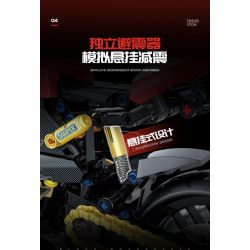 DOUBLE HEIGHT 60516 DUCATI DKDI-V2 tỷ lệ 1:8 bộ đồ chơi xếp lắp ráp ghép mô hình Technic Kỹ Thuật Công Nghệ Cao Mô Hình Phương Tiện 626 khối