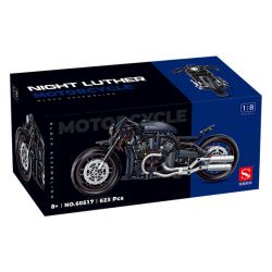 DOUBLE HEIGHT 60517 ĐÊM HARLEY LUTHERAN tỷ lệ 1:8 bộ đồ chơi xếp lắp ráp ghép mô hình Technic NIGHT LUTHER Kỹ Thuật Công Nghệ Cao Mô Hình Phương Tiện 623 khối