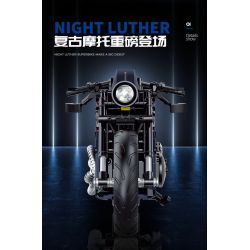 DOUBLE HEIGHT 60517 ĐÊM HARLEY LUTHERAN tỷ lệ 1:8 bộ đồ chơi xếp lắp ráp ghép mô hình Technic NIGHT LUTHER Kỹ Thuật Công Nghệ Cao Mô Hình Phương Tiện 623 khối
