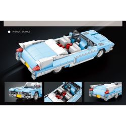 REOBRIX 809 CADILLAC ELDORADO bộ đồ chơi xếp lắp ráp ghép mô hình Speed Champions Racing Cars Đua Xe Công Thức 308 khối