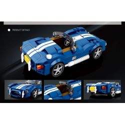 REOBRIX 812 RẮN HỔ MANG SHELBY bộ đồ chơi xếp lắp ráp ghép mô hình Speed Champions Racing Cars SHELBY COBRA Đua Xe Công Thức 312 khối