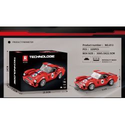 REOBRIX 813 FERRARI 250 GTO bộ đồ chơi xếp lắp ráp ghép mô hình Speed Champions Racing Cars Đua Xe Công Thức 320 khối