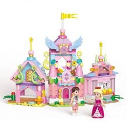 ZHEGAO 921010 CÔNG CHÚA WINDSOR LÂU ĐÀI THIÊN THẦN 4 KẾT HỢP bộ đồ chơi xếp lắp ráp ghép mô hình Girl Con Gái 328 khối