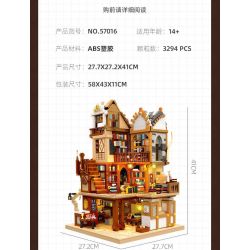 JIESTAR 57016 THƯ VIỆN CHÂU THỜI TRUNG CỔ bộ đồ chơi xếp lắp ráp ghép mô hình Creator LIBRARY EUROPEAN Sáng Tạo 3294 khối