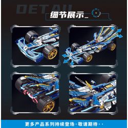 LEIBAO 8391 CÔNG NGHỆ ĐUA XE THỨC MÀU XANH bộ đồ chơi xếp lắp ráp ghép mô hình Technic Kỹ Thuật Công Nghệ Cao Mô Hình Phương Tiện 1081 khối