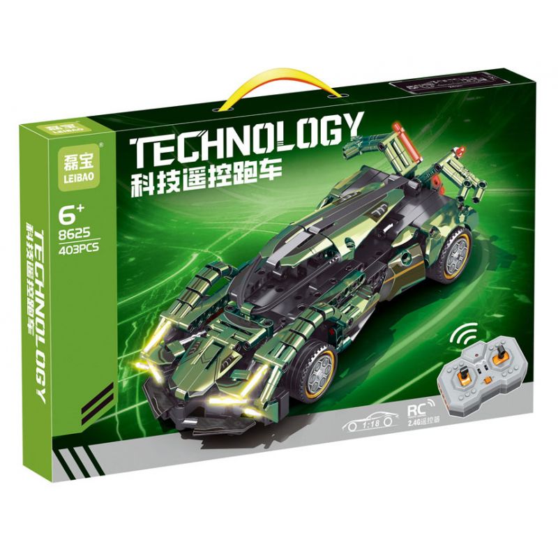 LEIBAO 8625 2.4G 1:18-PHIÊN BẢN Ô TÔ ĐIỀU KHIỂN CÔNG NGHỆ TỪ XA tỷ lệ 1:18 bộ đồ chơi xếp lắp ráp ghép mô hình Technic Kỹ Thuật Công Nghệ Cao Mô Hình Phương Tiện 403 khối