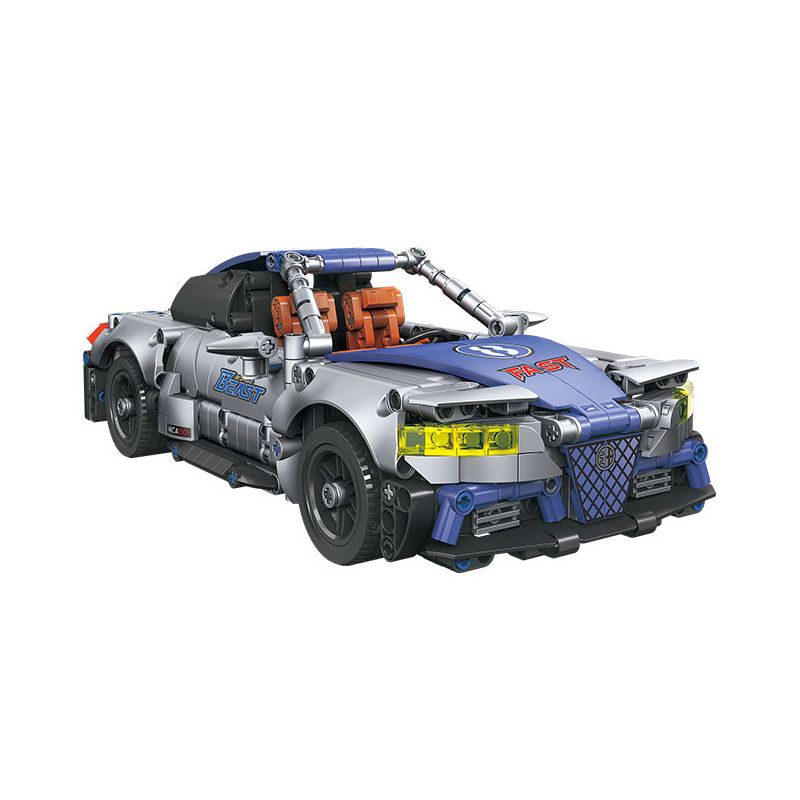 JIESTAR 58119 XE KÉO LÙI MCA 001 bộ đồ chơi xếp lắp ráp ghép mô hình Technic Kỹ Thuật Công Nghệ Cao Mô Hình Phương Tiện 718 khối