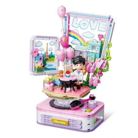 GUDI 52101 BẠN CÙNG LỚP CHU LỜI TỎ TÌNH LÃNG MẠN bộ đồ chơi xếp lắp ráp ghép mô hình CHOUCHOU 485 khối