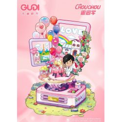 GUDI 52101 BẠN CÙNG LỚP CHU LỜI TỎ TÌNH LÃNG MẠN bộ đồ chơi xếp lắp ráp ghép mô hình CHOUCHOU 485 khối