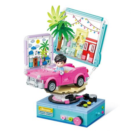 GUDI 52102 BẠN CÙNG LỚP CHU DẠO QUANH BỜ BIỂN bộ đồ chơi xếp lắp ráp ghép mô hình CHOUCHOU 478 khối