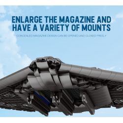 REOBRIX 33038 MÁY BAY NÉM BOM B2 bộ đồ chơi xếp lắp ráp ghép mô hình Military Army B2 BOMBER Quân Sự Bộ Đội 2063 khối