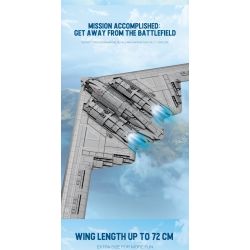 REOBRIX 33038 MÁY BAY NÉM BOM B2 bộ đồ chơi xếp lắp ráp ghép mô hình Military Army B2 BOMBER Quân Sự Bộ Đội 2063 khối
