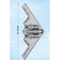 REOBRIX 33038 MÁY BAY NÉM BOM B2 bộ đồ chơi xếp lắp ráp ghép mô hình Military Army B2 BOMBER Quân Sự Bộ Đội 2063 khối