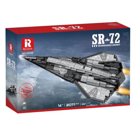 JMBRICKLAYER 60012 REOBRIX 33039 MÁY BAY TRINH SÁT SR-72 bộ đồ chơi xếp lắp ráp ghép mô hình Military Army SR-72 RECONNAISSANCE AIRCRAFT Quân Sự Bộ Đội 2071 khối