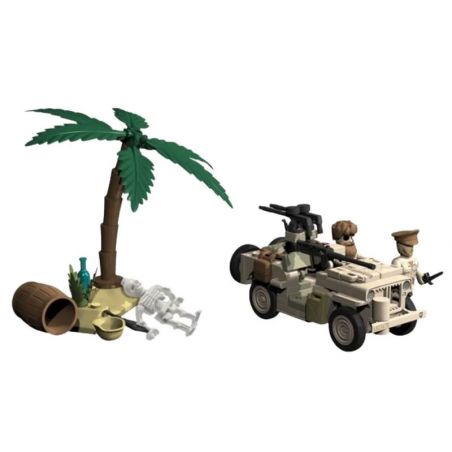 COBI 2298 XE QUÂN SỰ SAS WILLYS MB 1:35 tỷ lệ 1:35 bộ đồ chơi xếp lắp ráp ghép mô hình Military Army Quân Sự Bộ Đội