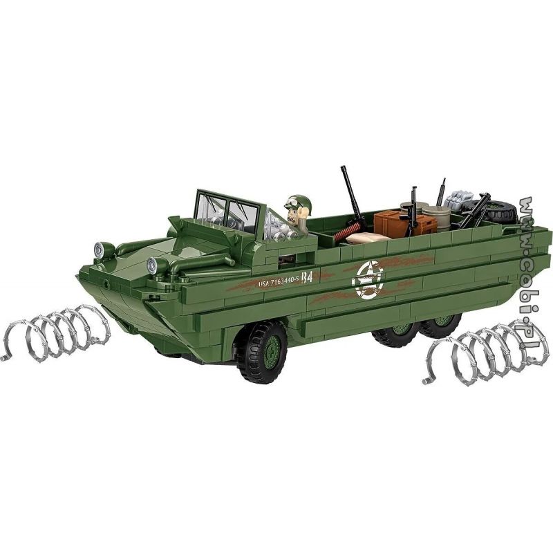 COBI 3110 XE VẬN TẢI ĐỔ BỘ VỊT DUKW 1:35 tỷ lệ 1:35 bộ đồ chơi xếp lắp ráp ghép mô hình Military Army DUKW AMPHIBIA Quân Sự Bộ Đội 508 khối