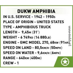 COBI 3110 XE VẬN TẢI ĐỔ BỘ VỊT DUKW 1:35 tỷ lệ 1:35 bộ đồ chơi xếp lắp ráp ghép mô hình Military Army DUKW AMPHIBIA Quân Sự Bộ Đội 508 khối