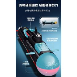 SEMBO 208043 TÀU NGẦM HẠT NHÂN CHIẾN LƯỢC THẾ HỆ MỚI bộ đồ chơi xếp lắp ráp ghép mô hình Military Army Quân Sự Bộ Đội 1324 khối