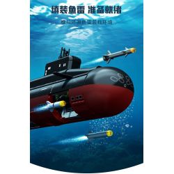 SEMBO 208043 TÀU NGẦM HẠT NHÂN CHIẾN LƯỢC THẾ HỆ MỚI bộ đồ chơi xếp lắp ráp ghép mô hình Military Army Quân Sự Bộ Đội 1324 khối