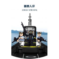 SEMBO 208043 TÀU NGẦM HẠT NHÂN CHIẾN LƯỢC THẾ HỆ MỚI bộ đồ chơi xếp lắp ráp ghép mô hình Military Army Quân Sự Bộ Đội 1324 khối