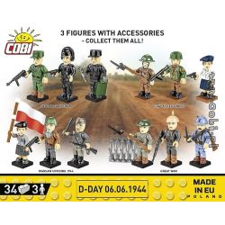 COBI 2054 D-NGÀY 06.06.1944 bộ đồ chơi xếp lắp ráp ghép mô hình Military Army Quân Sự Bộ Đội 34 khối