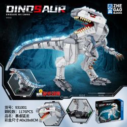 ZHEGAO 931001 INDOMINUS RAPTOR bộ đồ chơi xếp lắp ráp ghép mô hình 1176 khối