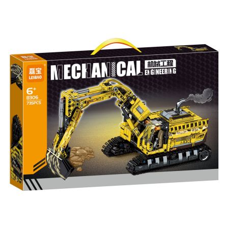 LEIBAO 8306 MÁY XÚC BÁNH XÍCH bộ đồ chơi xếp lắp ráp ghép mô hình Technic Kỹ Thuật Công Nghệ Cao Mô Hình Phương Tiện 735 khối
