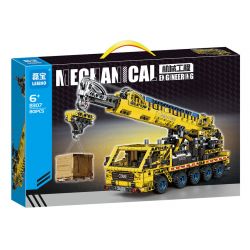 LEIBAO 8307 CẦN CẨU BÁNH LỐP bộ đồ chơi xếp lắp ráp ghép mô hình Technic Kỹ Thuật Công Nghệ Cao Mô Hình Phương Tiện 801 khối