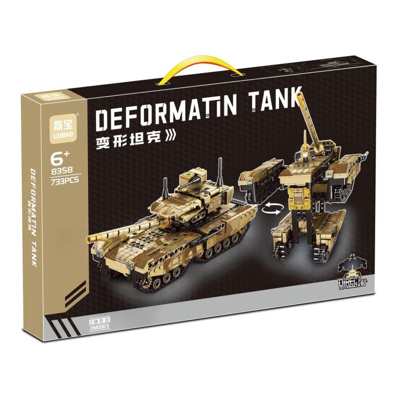 LEIBAO 8358 BỂ BIẾN ÁP MÀU VÀNG ĐẤT bộ đồ chơi xếp lắp ráp ghép mô hình Technic Kỹ Thuật Công Nghệ Cao Mô Hình Phương Tiện 733 khối