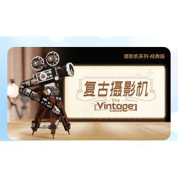 SEMBO 611106 MÁY ẢNH CỔ ĐIỂN HOA VÀ BƯỚM bộ đồ chơi xếp lắp ráp ghép mô hình FALL IN FLOWERS 1109 khối