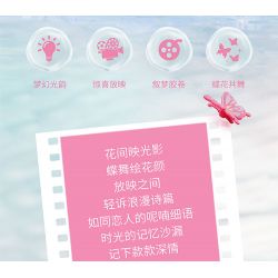 SEMBO 611106 MÁY ẢNH CỔ ĐIỂN HOA VÀ BƯỚM bộ đồ chơi xếp lắp ráp ghép mô hình FALL IN FLOWERS 1109 khối