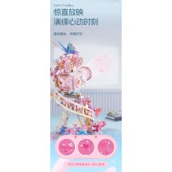SEMBO 611106 MÁY ẢNH CỔ ĐIỂN HOA VÀ BƯỚM bộ đồ chơi xếp lắp ráp ghép mô hình FALL IN FLOWERS 1109 khối