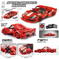 SHARP MODEL JIMULIANG PRODUCT 10238 MÁY MÓC HOÀNH HÀNH XE KÉO LÙI FERRARI bộ đồ chơi xếp lắp ráp ghép mô hình Technic Kỹ Thuật Công Nghệ Cao Mô Hình Phương Tiện 527 khối