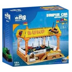 SMALL ANGLE JD037 SÂN CHƠI XE BỘI THU bộ đồ chơi xếp lắp ráp ghép mô hình City AMUSEMENT PARK BUMPER CAR Thành Phố 1099 khối