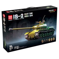 QuanGuan 100249 Quan Guan 100249 XE TĂNG HẠNG NẶNG IS-2 LOẠI 1944 bộ đồ chơi xếp lắp ráp ghép mô hình IS-2 HEAVY TANK MODEL 1944 1703 khối