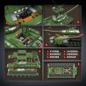 QuanGuan 100249 Quan Guan 100249 XE TĂNG HẠNG NẶNG IS-2 LOẠI 1944 bộ đồ chơi xếp lắp ráp ghép mô hình IS-2 HEAVY TANK MODEL 1944 1703 khối