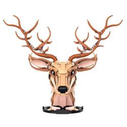DK 5013 JMBRICKLAYER 70171 ĐỒ TRANG TRÍ ĐẦU HƯƠU bộ đồ chơi xếp lắp ráp ghép mô hình Arts & Crafts DEER HEAD 1070 khối