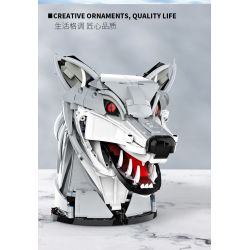 DK 5014 ĐỒ TRANG TRÍ ĐẦU SÓI bộ đồ chơi xếp lắp ráp ghép mô hình Arts & Crafts WOLF HEAD 992 khối