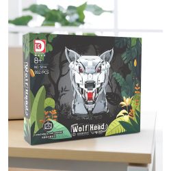 DK 5014 ĐỒ TRANG TRÍ ĐẦU SÓI bộ đồ chơi xếp lắp ráp ghép mô hình Arts & Crafts WOLF HEAD 992 khối