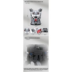 DK 5014 ĐỒ TRANG TRÍ ĐẦU SÓI bộ đồ chơi xếp lắp ráp ghép mô hình Arts & Crafts WOLF HEAD 992 khối