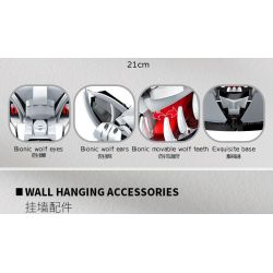 DK 5014 ĐỒ TRANG TRÍ ĐẦU SÓI bộ đồ chơi xếp lắp ráp ghép mô hình Arts & Crafts WOLF HEAD 992 khối