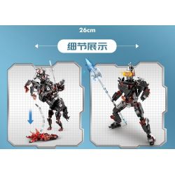 DK 7033 KỴ BINH ĐỊA NGỤC bộ đồ chơi xếp lắp ráp ghép mô hình UNDERWORLD RIDER 1178 khối