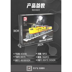 DK 80019 ĐẦU MÁY DIESEL AC6000CW bộ đồ chơi xếp lắp ráp ghép mô hình City Thành Phố 1162 khối