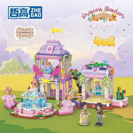ZHEGAO 921011 CÔNG CHÚA WINDSOR KHU VƯỜN NGỌT NGÀO bộ đồ chơi xếp lắp ráp ghép mô hình Girl SWEET GARDEN Con Gái