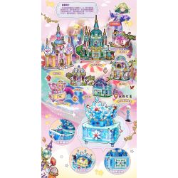 ZHEGAO 921017 BÍ MẬT ĐÁ QUÝ LÂU ĐÀI VƯƠNG MIỆN KIM CƯƠNG BĂNG bộ đồ chơi xếp lắp ráp ghép mô hình Girl Con Gái 408 khối