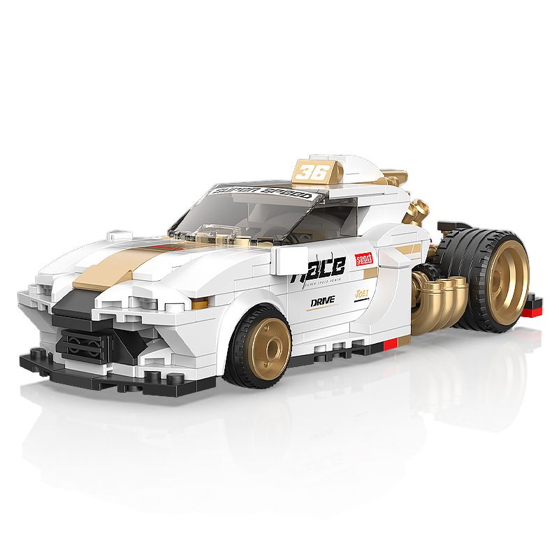 BRICKCOOL KC019 SỬA ĐỔI SIÊU XE CƠN LỐC TRẮNG tỷ lệ 1:24 bộ đồ chơi xếp lắp ráp ghép mô hình Racers Đua Tốc Độ 389 khối