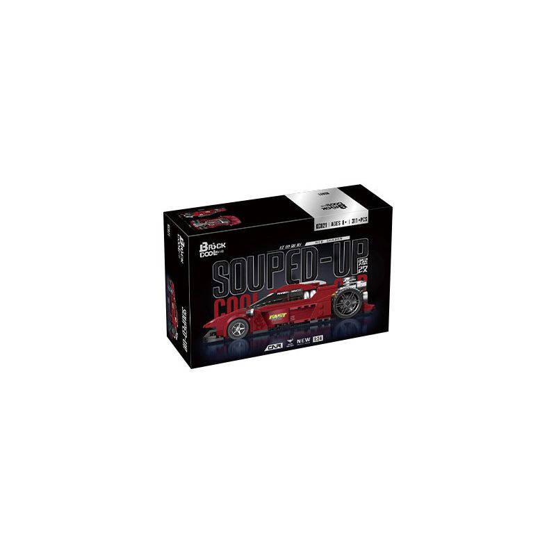 BRICKCOOL KC021 SỬA ĐỔI SIÊU XE BÓNG ĐỎ tỷ lệ 1:24 bộ đồ chơi xếp lắp ráp ghép mô hình Racers Đua Tốc Độ 311 khối