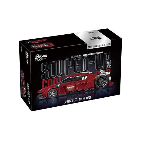 BRICKCOOL KC021 SỬA ĐỔI SIÊU XE BÓNG ĐỎ tỷ lệ 1:24 bộ đồ chơi xếp lắp ráp ghép mô hình Racers Đua Tốc Độ 311 khối