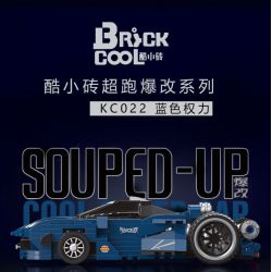 BRICKCOOL KC022 SỬA ĐỔI SIÊU XE SỨC MẠNH XANH tỷ lệ 1:24 bộ đồ chơi xếp lắp ráp ghép mô hình Racers Đua Tốc Độ 294 khối